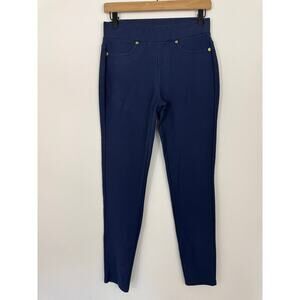 Michael Kors Navy Stretch Pull-On Pants Size Small